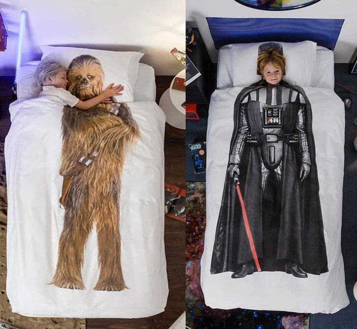 Star Wars Chewbacca and Darth Vader Duvet Bed Cover and Pillowcase