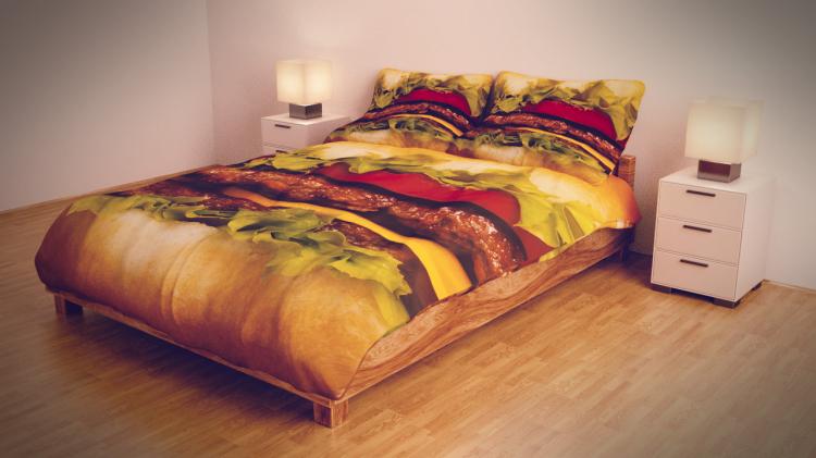 Cheeseburger Bed Sheets
