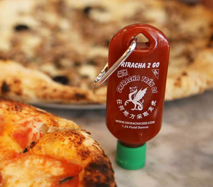 Sriracha2Go: Tiny Refillable Sriracha Bottle Keychain
