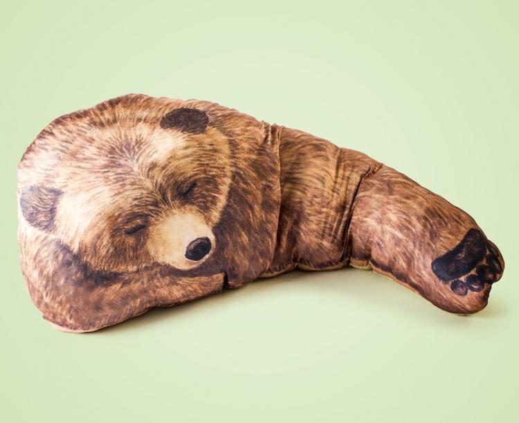 Bear Hug Pillow - Grizzly Bear