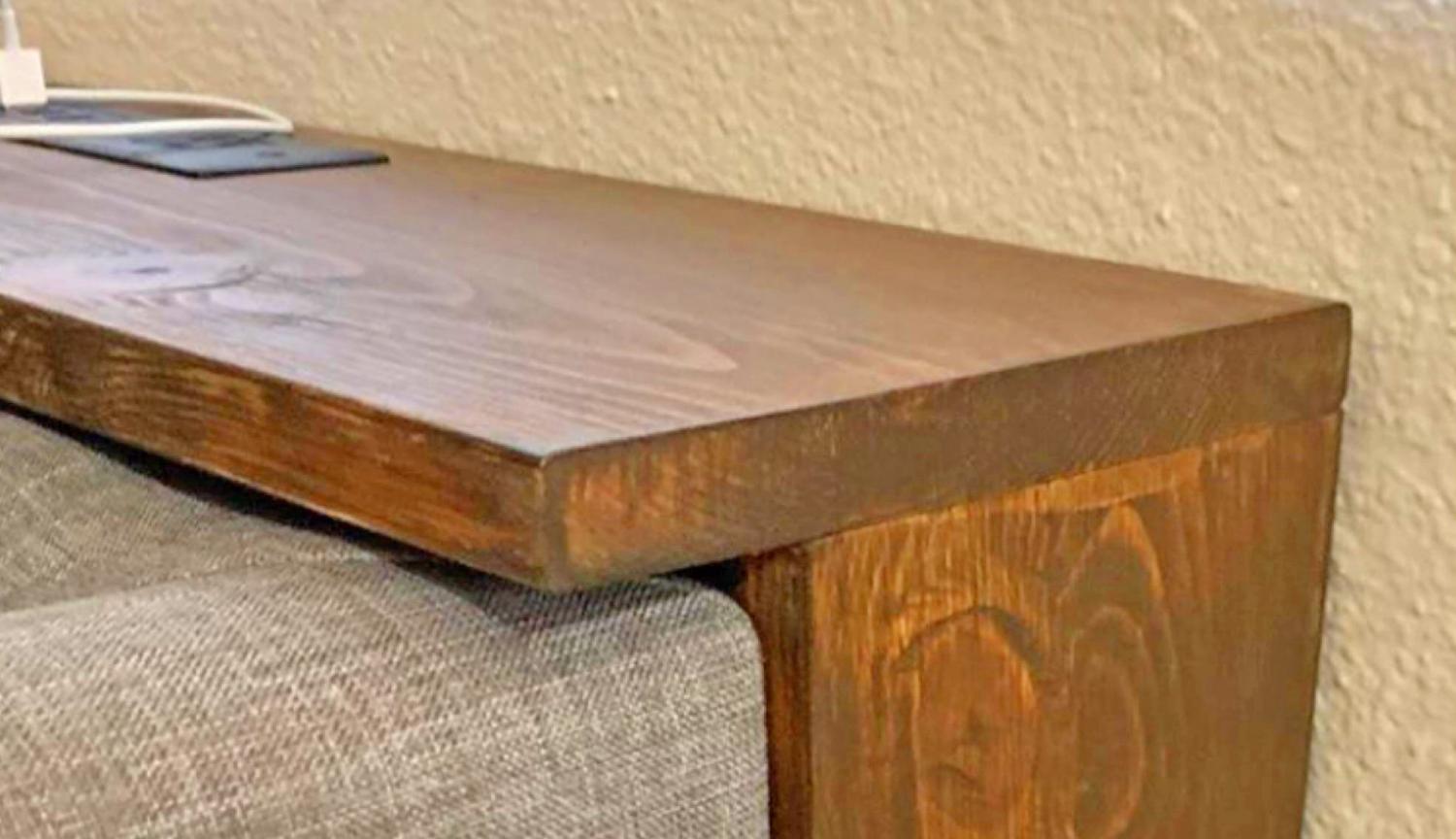 Behind The Couch Tables With Integrated Outlets - Powered console table with USB ports for charging phone