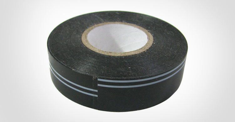 Black Electrical Tape With a Stripe Around It