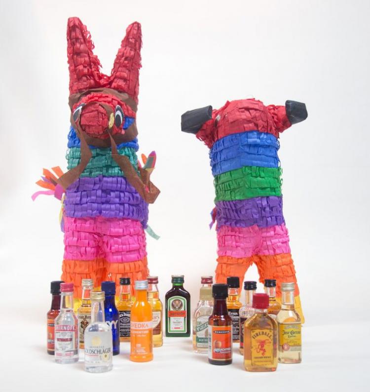 A Booze Pinata That Spits Out Mini Bottles Of Alcohol