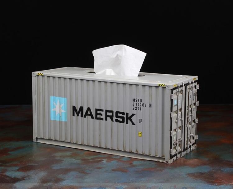 Shipping Container Pencil Holder Tissue Box