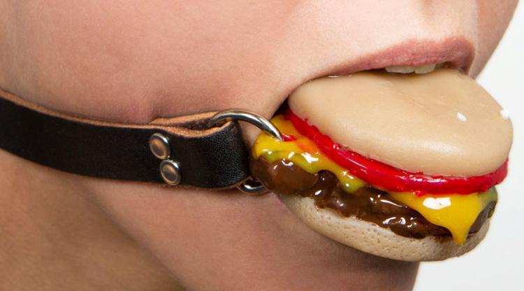 Cheeseburger Ball Gag - Food Sex Toy