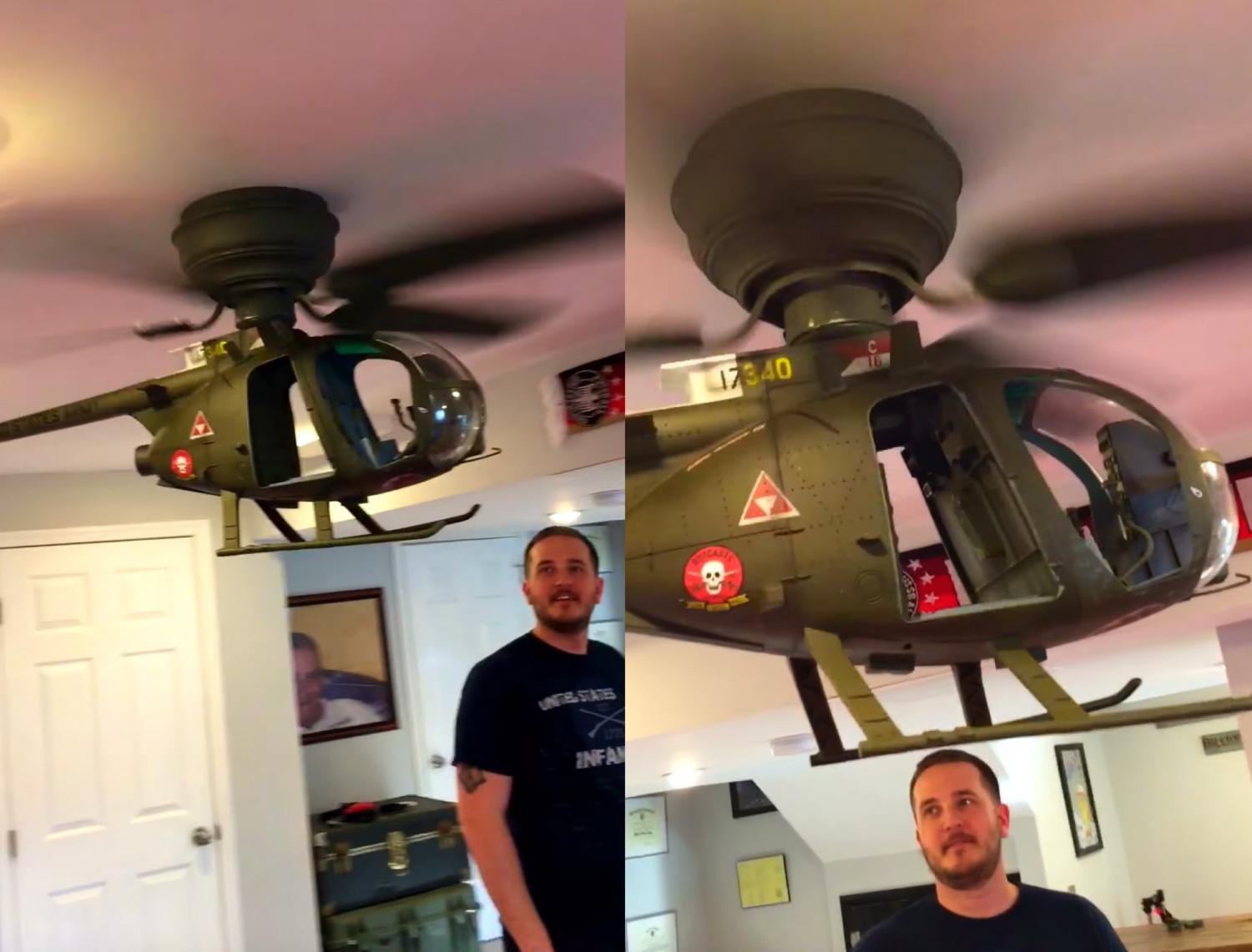 DIY Helicopter Ceiling Fan - How to turn your ceiling fan into a helicopter