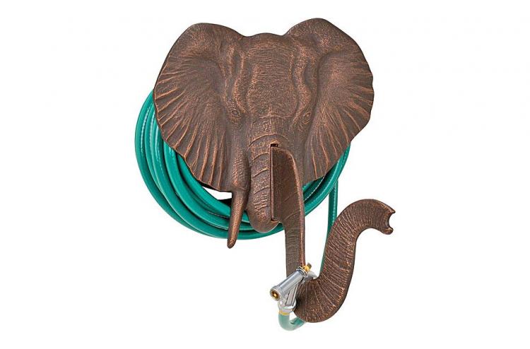 Elephant Head Garden Hose Holder - Elephant trunk hose hider