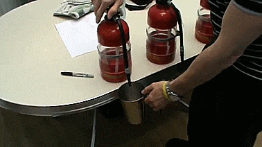 Fire Extinguisher Cocktail Shaker and Drink Dispenser - gif