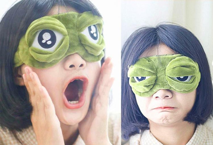 Frog Eyes Sleep Mask - Adjustable eyes frog sleep mask