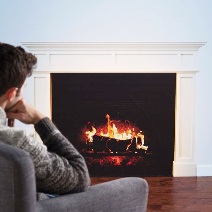 HD Faux Fireplace Wall Decal