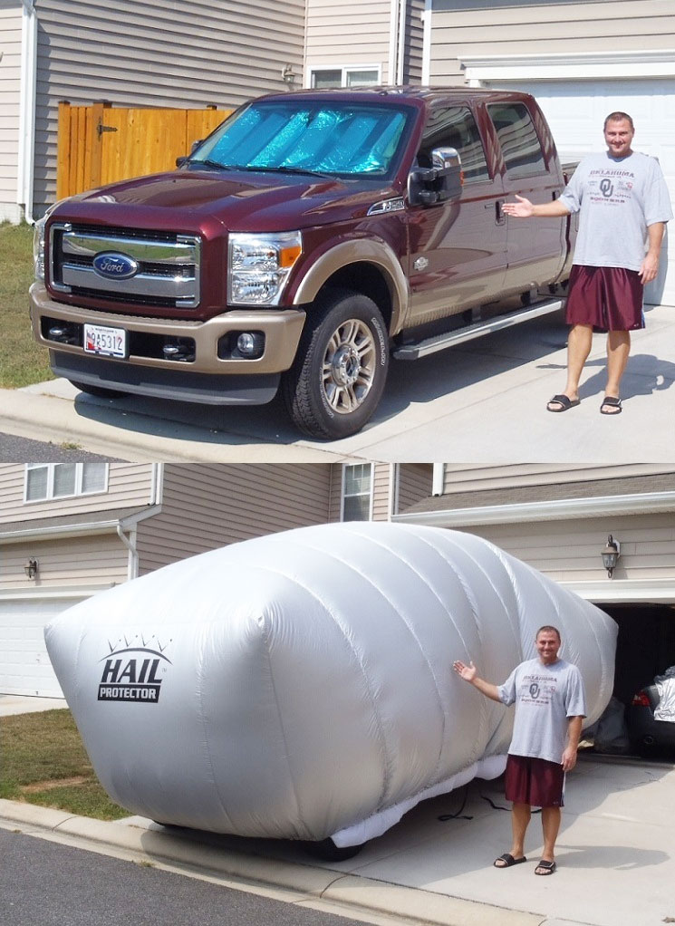 Inflatable Hail Protector For Your Car