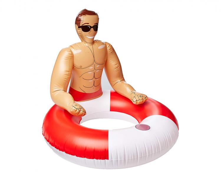 Inflatable Hunk Pool Float - Bachelorette party pool float