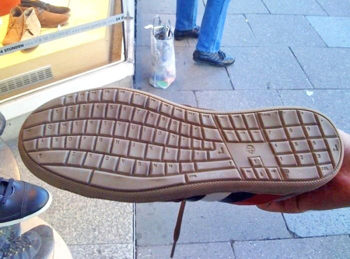 Shoes Have Keyboard On Bottom