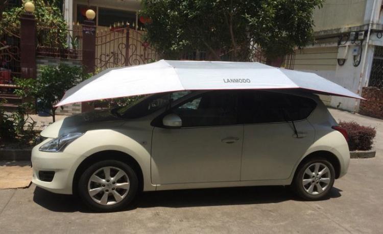 Lanmodo Car Umbrella - Automatic car umbrella protects against the sun, rain, hail, bird poop, and more