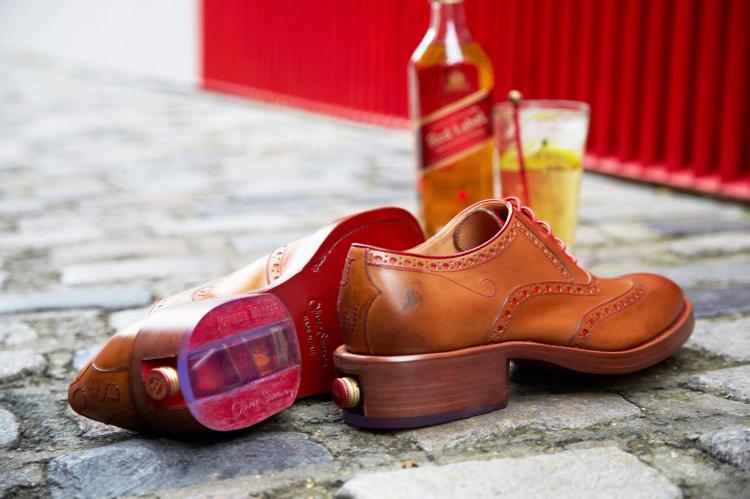 Leather Shoe With Booze Stash In Heel