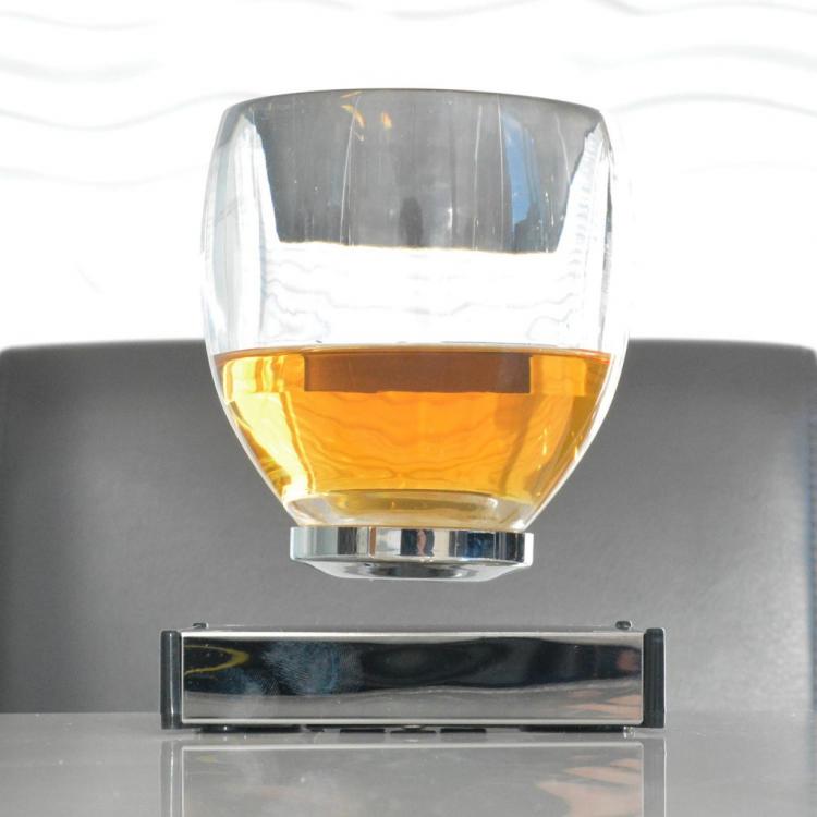 Levitating Cocktail Glass Uses Magnets To Float Above Your Table