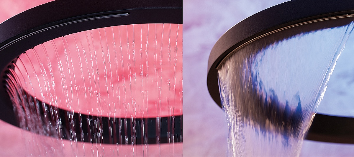 Modern shower head design - GRAFF Contemporary Bathroom Designs unique rain shower or waterfall shower head