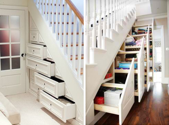 Most Creative Under The Stairs Home Designs - Hidden cabinet storage under the stairs