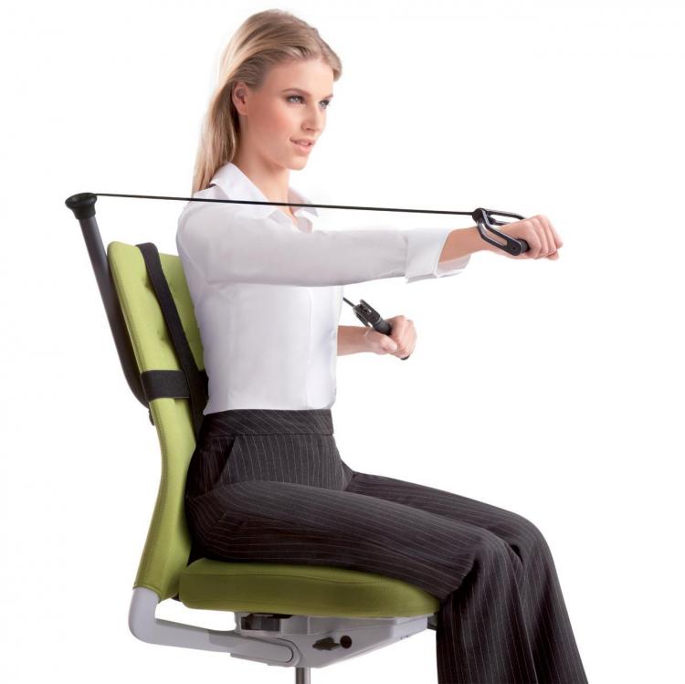 This Workout Device Attaches To Your Work Chair For Exercise At The Office