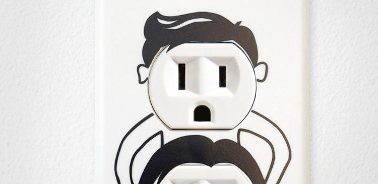 naughty outlet cover decal