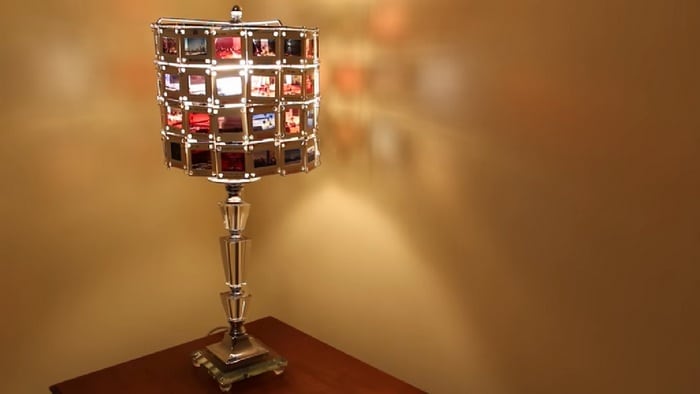 DIY Photo Slide Lamp Shade Vintage lamp idea
