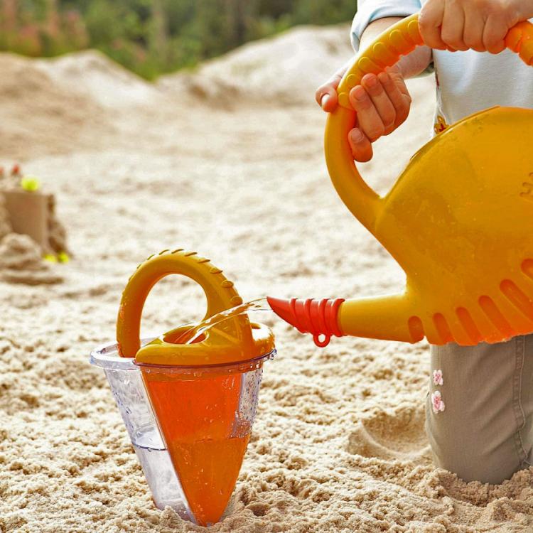 Sand Funnel Mixes Water and Sand