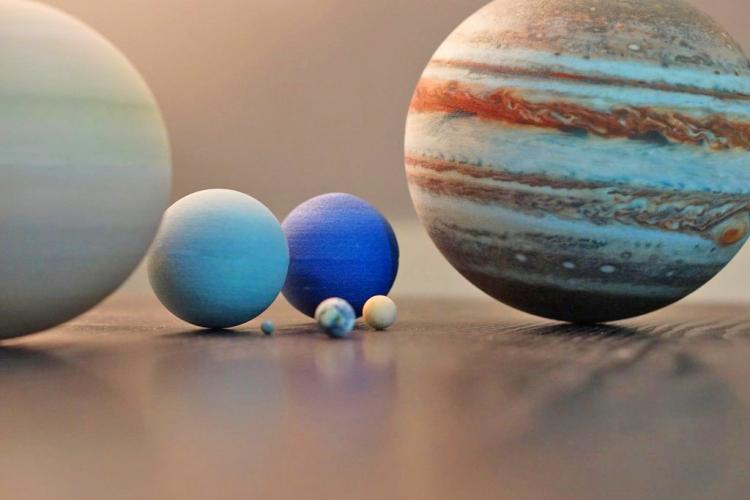 Scaled Replica Of the Solar System Planets - 3D printed replica of planets to scale