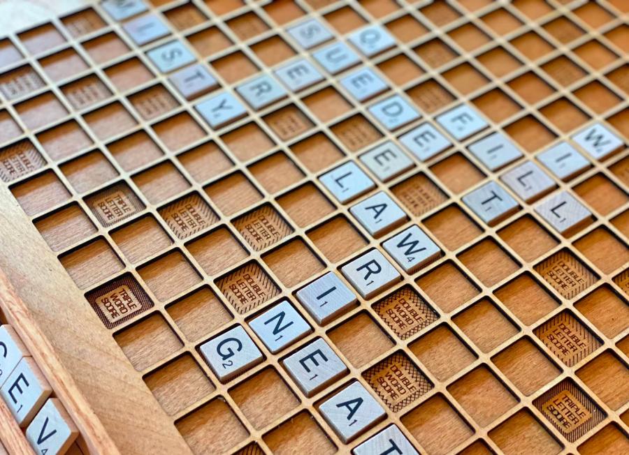Wooden Scrabble Coffee Table
