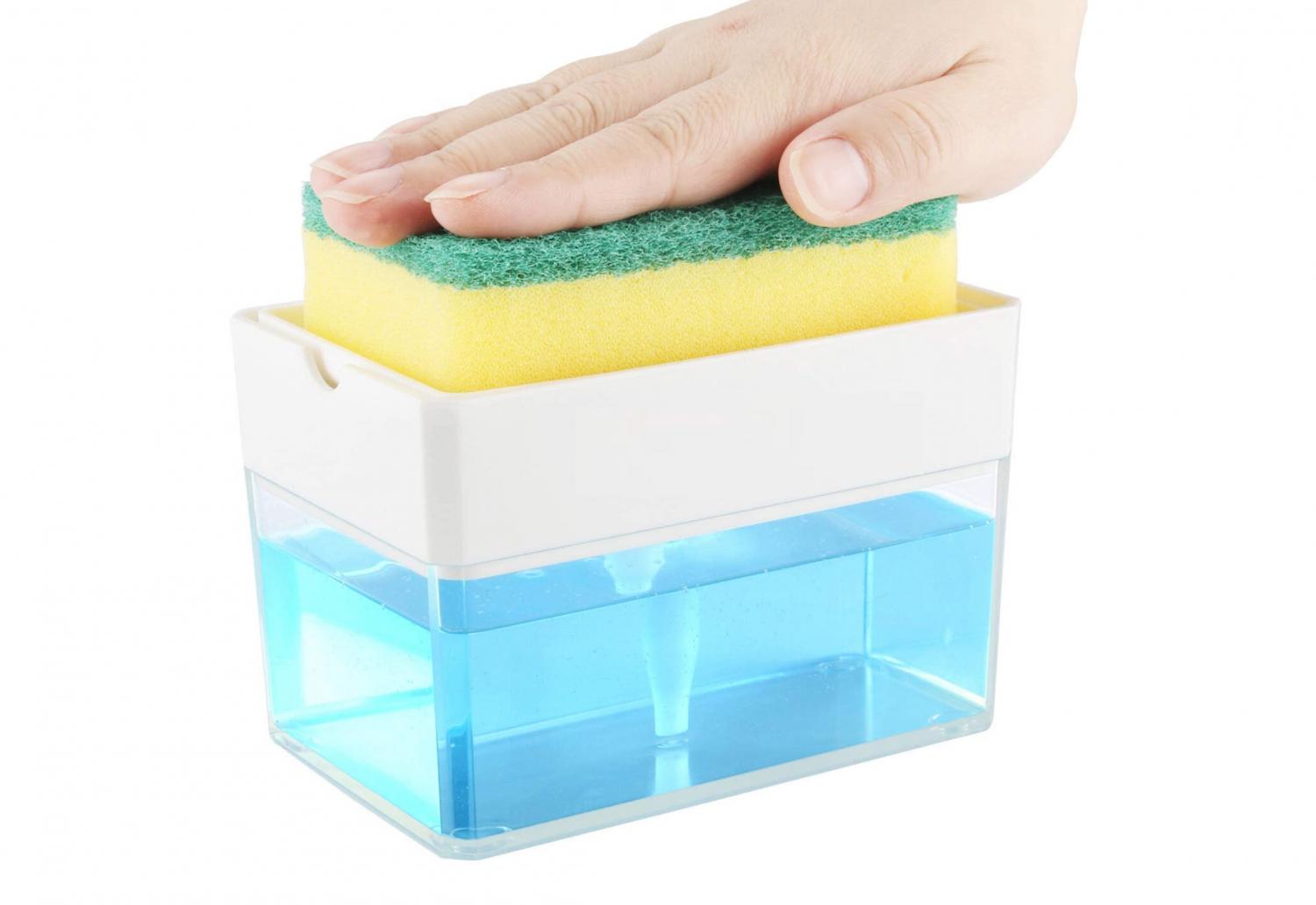 Sponge Soap Dispenser - Instantly Pump Dish Soap Into Your Sponge