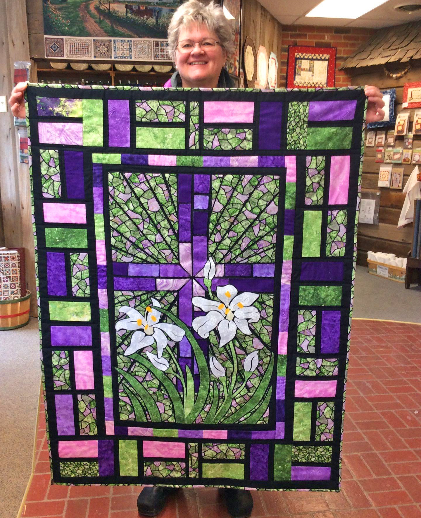 Stained Glass Quilt - Beautiful Quilts Made To Look Like Stained Glass Windows