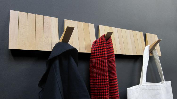 ILoveHandles Switchboard - Sleek modern wooden coat rack