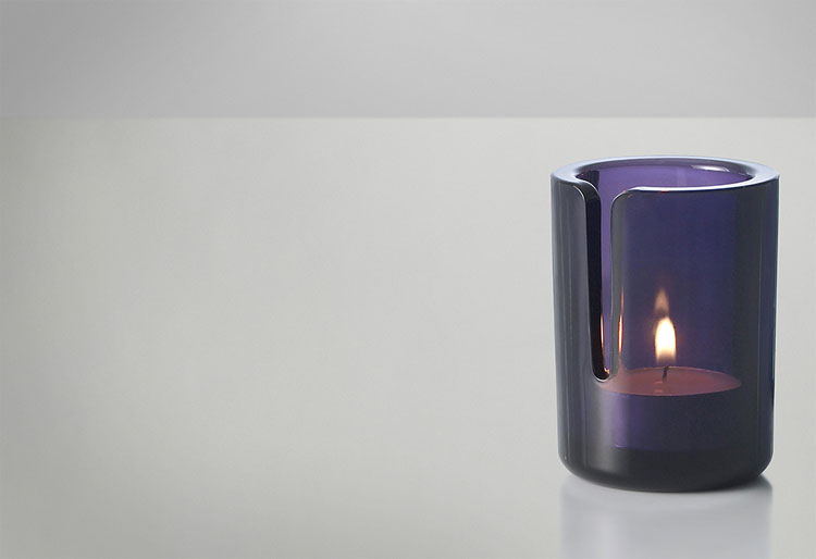 Candle Holder With Match Slot
