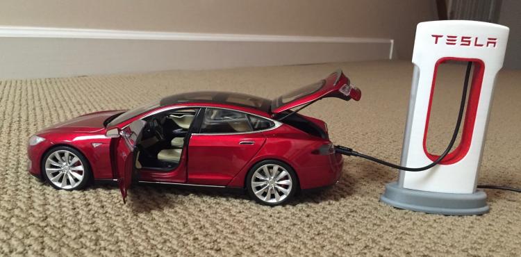 Tesla Phone Charger - Tesla Supercharging Station 3D Printed Phone Charger