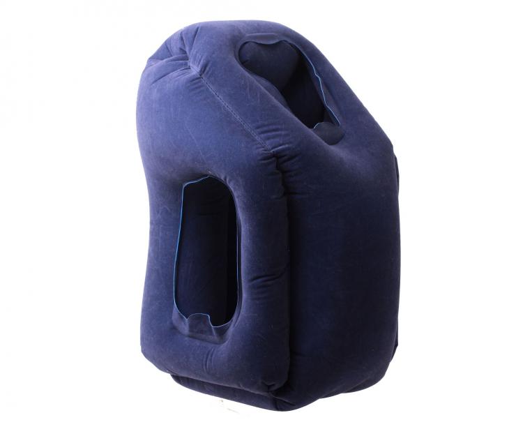 Unique Travel Pillow - Inflatable travel pillow - Pillow lean against pullout table to sleep on plane