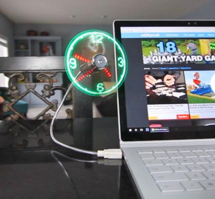 USB Powered LED Fan Clock
