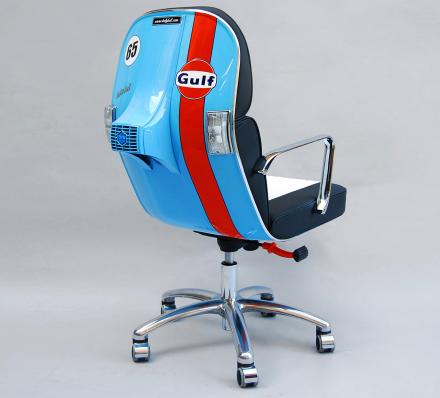 Scooter Chair: An Old Vespa Scooter Made Into a Modern Office Chair