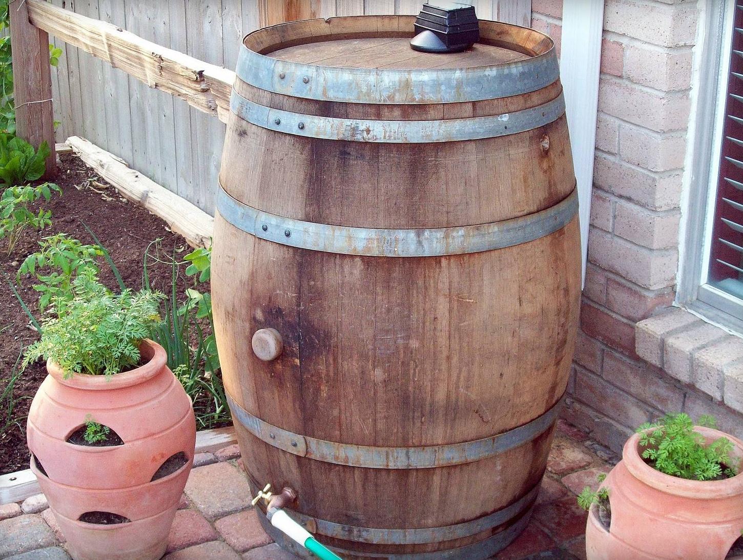 Vintage Wine Rain Barrel 2