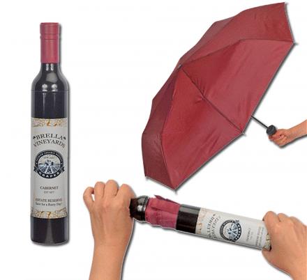There's a Wine Bottle That Secretly Turns Into an Umbrella