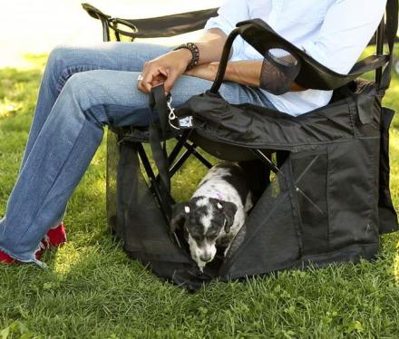 The Wrapsit Converts Your Lawn Chair Into A Pet Crate