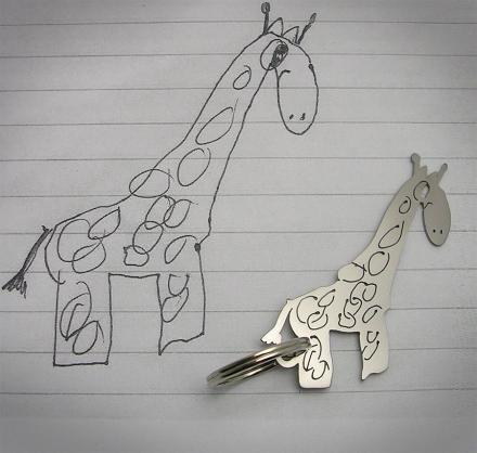 This Company Turns Your Child's Drawing Into a Unique Piece of Jewelry or Key-chain