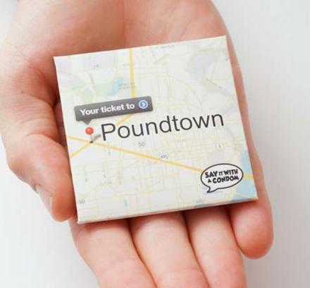 Your Ticket To Poundtown Condom With Map