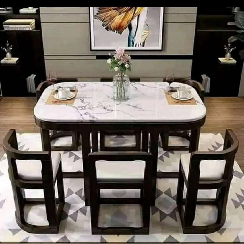 Space Saving Dining Table - Chairs Tuck Under Dining Table Unique Design For Tiny Homes