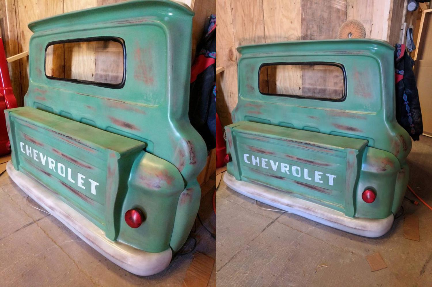 Queen Beds Made From Old Vintage Trucks - Retro trucks converted into queen beds