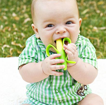 Mini Corn Cob Infant Toothbrush and Teether