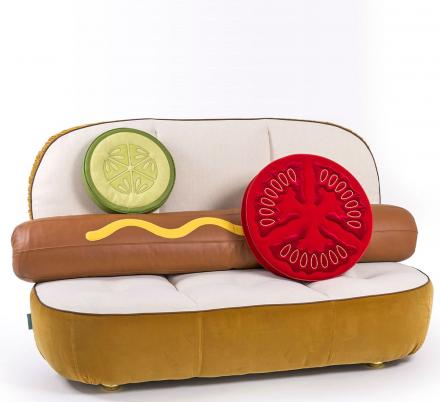 You Can Now Own A Hot Dog Sofa, With All The Fixings