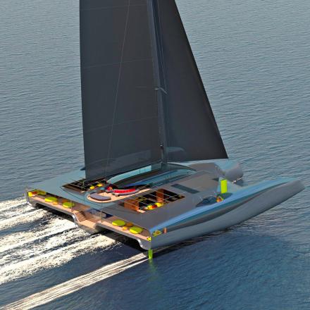 This 130 Foot Wide Trimaran Is Designed To Be World's First Zero-Emission Superyacht