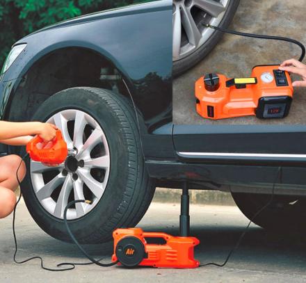 3-in-1 Electric Car Jack, Impact Wrench, and Tire Inflator