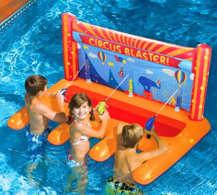 3-Person Pool-Based Water Blasting Circus Game