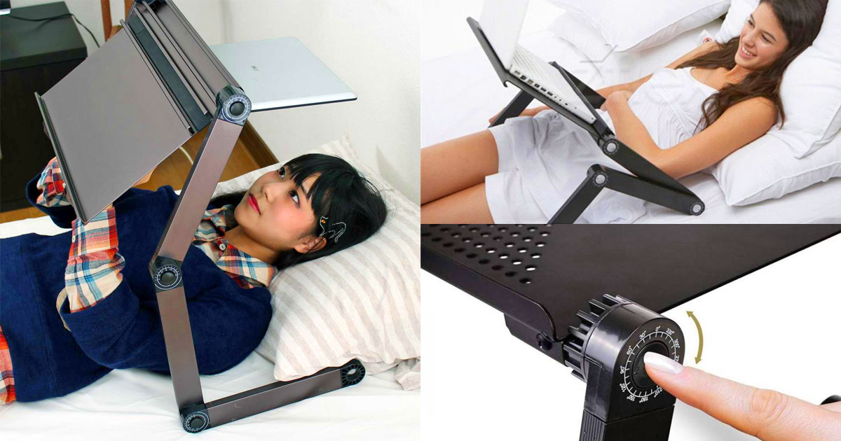 360 Degree Adjustable Laptop Stand Lets You Work Upside-Down