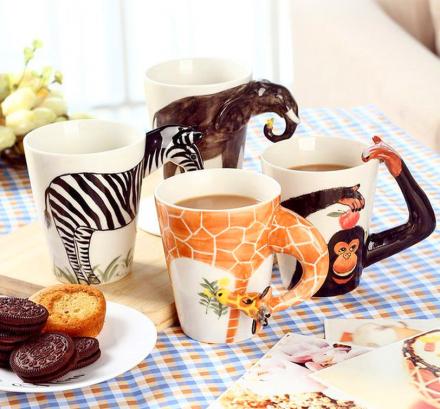 3D Animal Ceramic Mugs